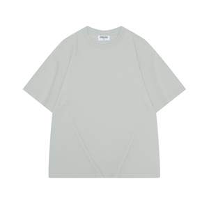 Camiseta de Algodón Puro para Hombre, Corte Holgado, Cuello Redondo, Manga Corta, Estilo Hombro Caído, Talla Europea - Product Image 1