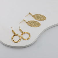 Boucles d'oreilles clous rectangulaires mignonnes en acier inoxydable plaqué or 18 carats Gaovo, fournitures de fabrication de bijoux DIY unisexe pour fêtes et cadeaux