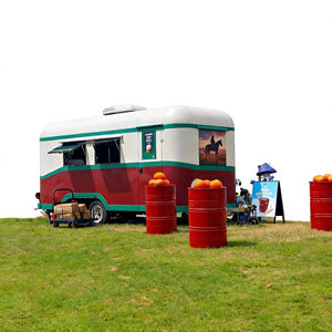 Remorque de restauration classique à trois tons pour la vente de crème glacée, au design rustique, idéale pour les fermes et les festivals - Product Image 5