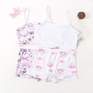 Conjunto de sujetador antiprivacidad para niñas, camisola pequeña, ropa interior, chaleco, top de tubo de algodón, para estudiantes en la pubertad, 8-9 años, comercio exterior - Product Image 2