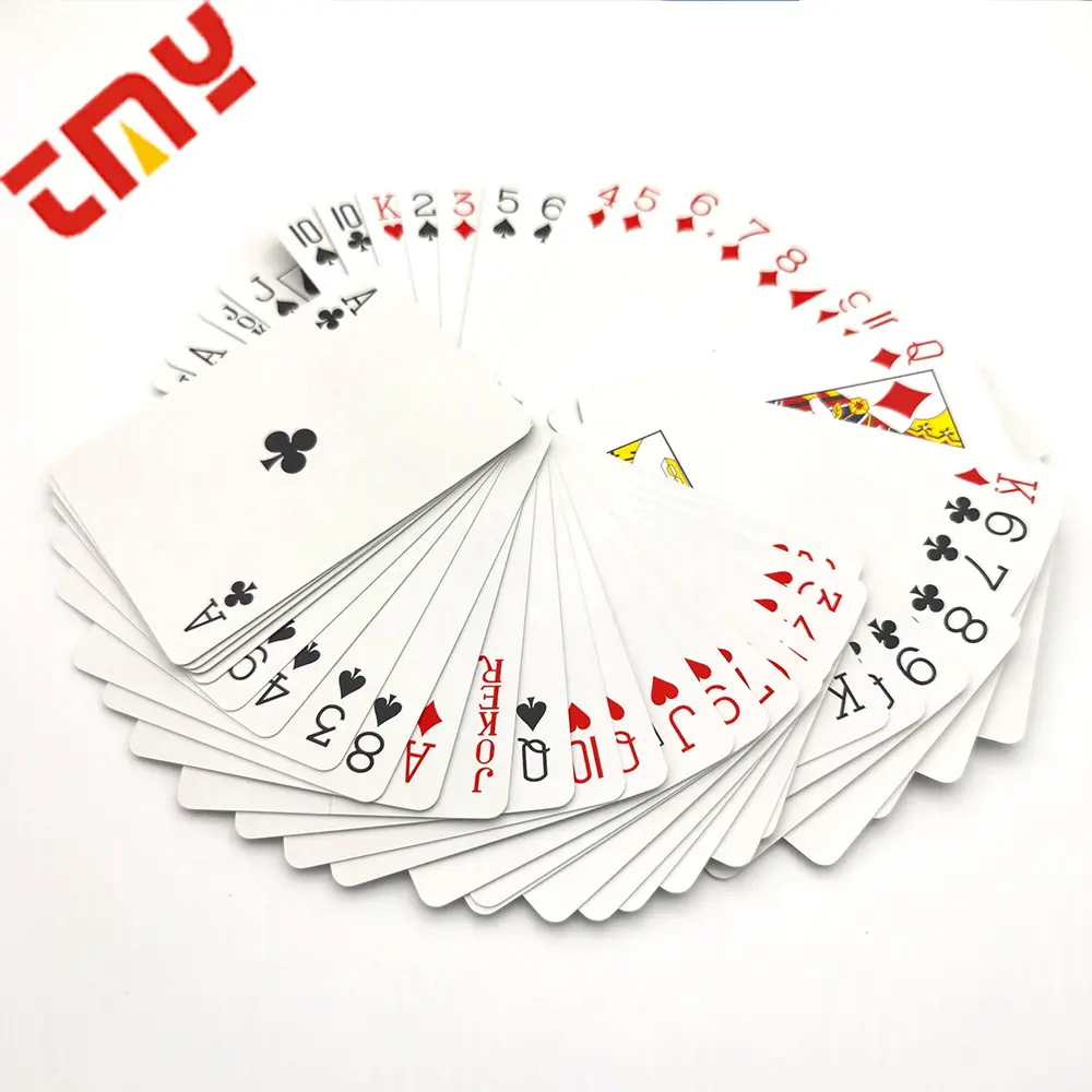 Düşük Moq sublime iskambil kartları boşlukları üreticisi, özelleştirilmiş su geçirmez Pvc iskambil kartları Pokers baskı satış