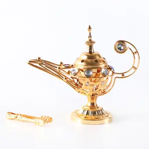 Middle East Arab plug-in electric incense burner Creative magic lamp shape Metal BAKHOOR Charcoal stove Custom plug