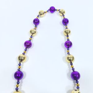 Collier de perles géantes en plastique de 54 pouces pour le Mardi Gras de la Nouvelle-<span class=keywords><strong>Orléans</strong></span>, accessoire festif pour défilé, cadeau pour fête à thème Mardi Gras - Product Image 2