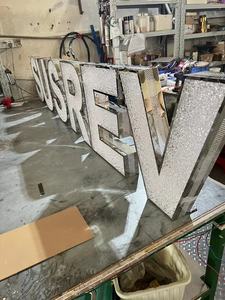 Enseignes commerciales Focus 3D personnalisées enseignes lumineuses en forme de lettre pour canaux extérieurs enseignes en acrylique en acier inoxydable avec lettres en forme de diamant - Product Image 5