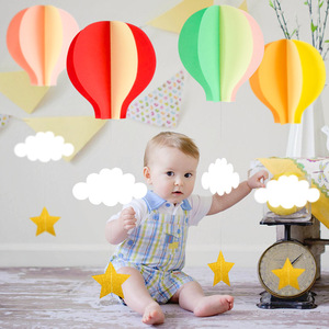 Trois dimensions amour ballon à Air chaud nuage pendentif nouveau Design maternelle Festival fête d'anniversaire décoration fournitures - Product Image 4