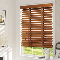 Persianas Venecianas de Madera de Tilo con Vetas Naturales Pintadas de Blanco, Hechas a Medida, Inalámbricas, para Interiores, Oficina, Hogar, Dormitorio