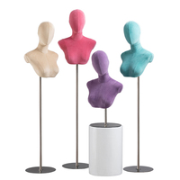 Tête colorée Mannequin chapeau perruque présentoir magasin de vêtements vitrine accessoire bijoux collier modèle support en acier inoxydable
