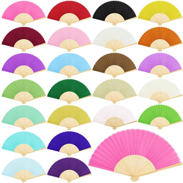 Wholesale Price Bamboo Fan Customize Small Custom Folding Hand Fan Vintage Bamboo Silk Bamboo Fans