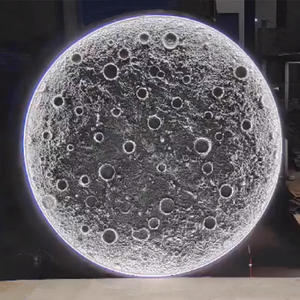 Pannello Murale 3D in PU Effetto Crateri Lunari Moderni, Pannello Decorativo per Interni - Product Image 1