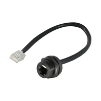 Montaje de panel de pared IP68, cable de montaje macho hembra, adaptador ethernet cat5 cat6, conector rj45