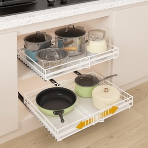 Organisateur de placard extensible sans perçage à largeur réglable, étagère coulissante pour tiroir de cuisine <span class=keywords><strong>sous</strong></span> l'évier ou garde-manger - Product Image 1