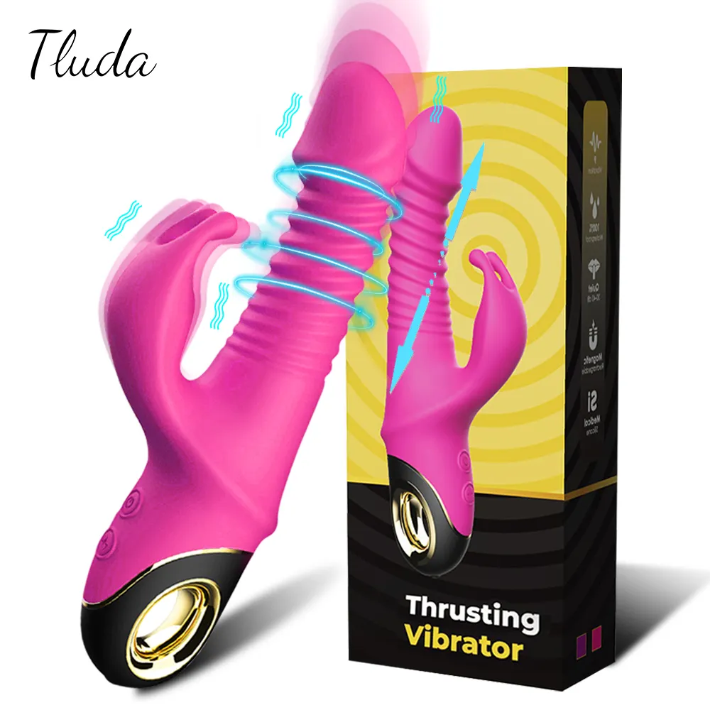 Dönen tavşan G Spot yapay penis vibratör 5 güçlü 360 dönen modları ile kadınlar için klitoral vibratör