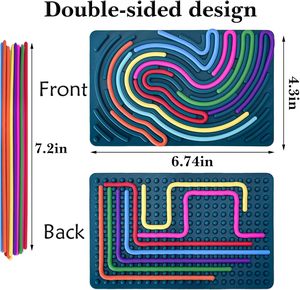Juguetes Sensoriales de Silicona Silenciosos para Niños, Tablero Sensorial Plegable, Tablero de Actividades Sensoriales para el Estrés, Ansiedad, TDAH, Autismo - Product Image 5