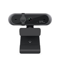 Webcam USB 2K QHD pour Conférence, Caméra CMOS avec Autofocus et Cache de Confidentialité, Idéale pour les Réunions à Distance