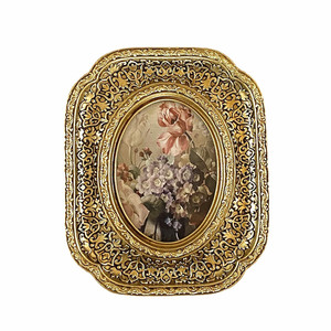 Mini cổ điển nhựa khung ảnh nhỏ 2.5x3.5 inch polyresin khung ảnh treo tường hoặc bàn cho trang trí nội thất - Product Image 1