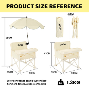 Moderner Klappbarer Kunststoff-Kinder-Camping- und Strandstuhl mit Sonnenschutz-Schirm für Essbereiche - Product Image 4