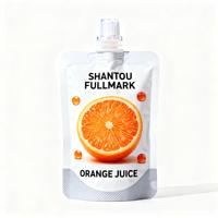 Pochette à bec verseur personnalisée avec motif de fruits pour jus liquide, sac d'emballage en plastique autoportant avec buse