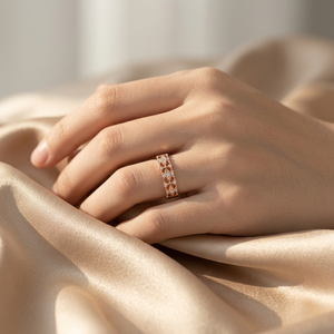 High Quality Vintage 18K Gold Handmade <b>Craft</b> Natural Diamond <b>Rings</b> for Women Antique Hollowed Braid Design Wedding Anniversary - Product Image 5