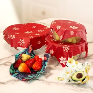 9 Pack Reusable <strong>Beeswax</strong> Wrap Cloth for Food 4 Styles Organic <strong>Beeswax</strong> <strong>Paper</strong> for 1L Birds+3M Radishes+3S Cacti+2S Leaves - Product Image 4