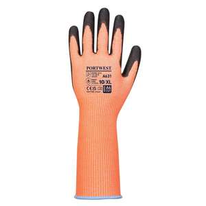 PORTWEST-Gant A631O8RL Vis-Tex cut long manchette orange/noir-GANTS EAN 5036108360611 - Product Image 2