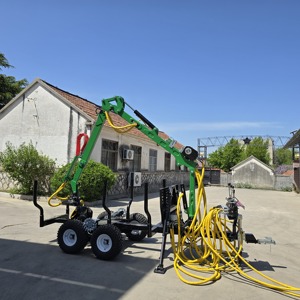 <span class=keywords><strong>Remorque</strong></span> forestière tractable pour <span class=keywords><strong>quad</strong></span> avec grue hydraulique et grappin 2T, chargeur de <span class=keywords><strong>bois</strong></span> vert - Product Image 1