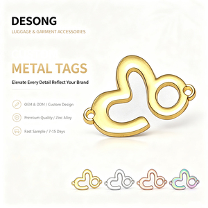 wholesale metal labels zinc alloy engraved brand logo custom metal <b>tags</b> for <b>bag</b> garment - Product Image 1