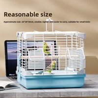 Cage à oiseaux ornementale de petite et moyenne taille pour perroquets, perruches, agapornis, pinsons – Boîte en métal monocouche avec conception anti-évasion