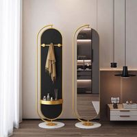 Miroir sur pied de chambre à coucher moderne et tendance, multifonctionnel, rotatif, avec cadre métallique, pleine longueur, taille personnalisable