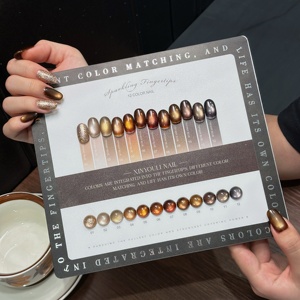 Nouveau Vernis à Ongles Gel Effet Œil de Chat Ambre 12 Couleurs Automne/Hiver 2026, Marron <span class=keywords><strong>Caramel</strong></span> Flash Éclaircissant, Populaire pour LED - Product Image 5