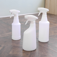 Bouteille pulvérisateur à gâchette en plastique blanc résistant aux produits chimiques de 500 ml pour nettoyants liquides industriels