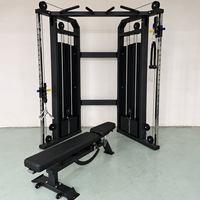 Machine à câbles fonctionnelle SK avec double poulie réglable et blocs de poids pour usage commercial en salle de sport, entraînement complet du corps