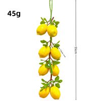 Décoration de restaurant en gros de qualité supérieure : Guirlande de fruits artificiels, modèle de citron suspendu, accessoire de simulation