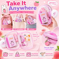 Kit de Papelería Adorable al por Mayor con Mini Cuaderno, Notas Adhesivas, Resaltador, Cinta Washi, Set de Regalo Portátil OEM ODM