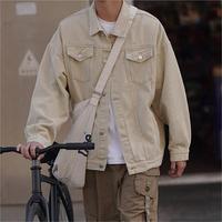 Fourniture de produits explosifs personnalisés sur mesure vendant des boutons de couleur unie veste en jean simple décontractée quotidienne pour hommes