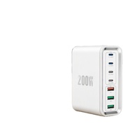 Station de charge de bureau GaN 65W, concentrateur USB-C 5 ports, prise US EU UK, pour ordinateurs portables, tablettes, smartphones