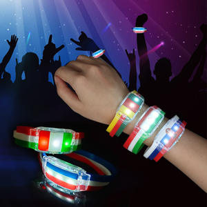 Citylight Shenzhen กำไลข้อมือธงประจำชาติ LED สายรัดข้อมือซิลิโคนกันน้ำน้ำหนักเบา10มม. - Product Image 6