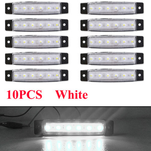 Luces de posición laterales LED, 10 unidades, blancas, 12 V, 6000 K, para coche, camión, furgoneta, barco - Product Image 1