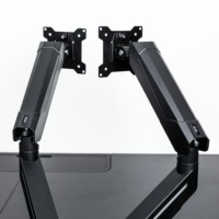 Supporto da scrivania meccanico a molla per due monitor, regolabile, per monitor fino a 32 pollici, braccio doppio per monitor