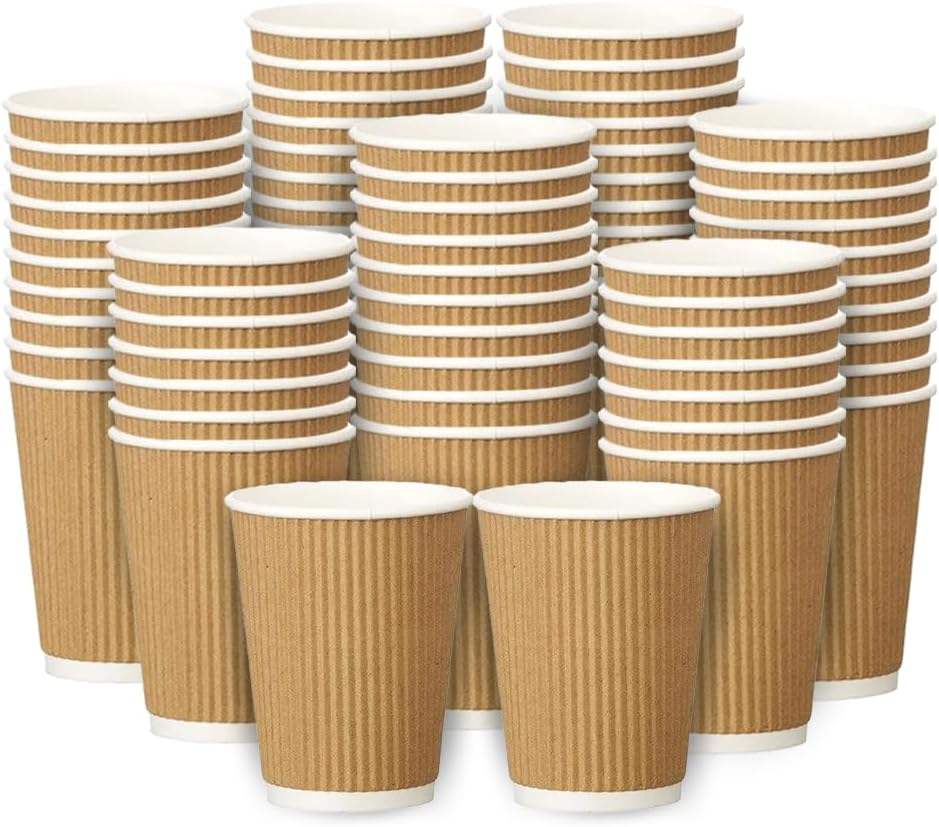 Tasse de papier de mur d'ondulation