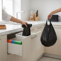 Sacs poubelle en plastique jetables, sacs poubelle en polyéthylène, sacs poubelle de 30 gallons, 13 gallons, sac poubelle de 100l, 50 litres
