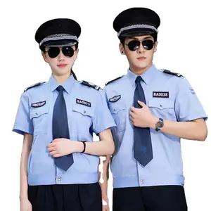 2024 yeni stil güvenlik iş üniforma kısa kollu yaz güvenlik üniforma yaz takım elbise erkek giyim wo erkek giyim