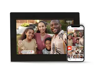 Şarj edilebilir akrilik bulut WIFI fotoğraf albümü dijital çerçeveler ile Android dijital dokunmatik ekran resim çerçevesi