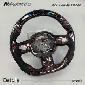 Volante LED de fibra de carbono forjado rojo personalizado para Mini R55 R56 R57 JCW Cooper S Countryman Clubman Paceman 2004-2014 - Product Image 3