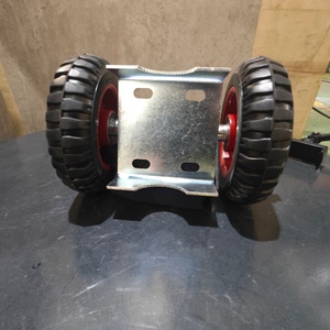 Roue industrielle en caoutchouc <span class=keywords><strong>de</strong></span> 8 pouces, roue pivotante pour <span class=keywords><strong>portail</strong></span> en tube métallique <span class=keywords><strong>coulissant</strong></span> - Product Image 6