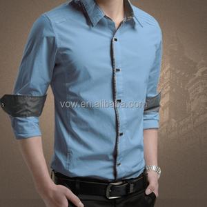 เสื้อเชิ้ตเดรสทรงเข้ารูปผ้าฝ้ายแท้ 100% ดีไซน์ล่าสุดสำหรับผู้ชาย ขายส่ง - Product Image 5