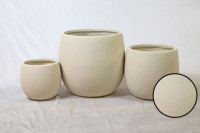 Pots de fleurs ronds en fibre de verre écologiques et durables pour la maison et le jardin, pots de plantes d'intérieur et d'extérieur en gros