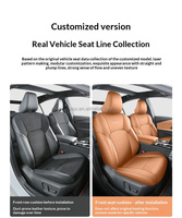 Housses de siège de voiture en cuir marron cognac, ensemble complet pour Toyota Camry 2012-2017 berline, compatibles airbag latéral, toutes saisons, accessoires intérieurs