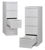 Meubles de bureau, armoire à dossiers verticale en métal à 4 tiroirs avec tiroirs verrouillables, format A4, classeur pour documents de format lettre