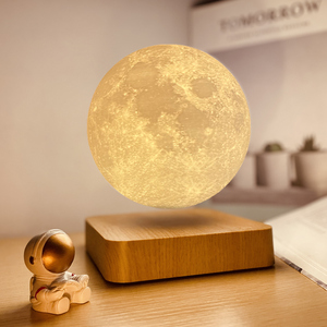 HCNT Manufacturer Magnetic <strong>Levitating</strong> Moon Lamp 3D Printing Moon Floating Moon Lamp for Gifts - Product Image 1