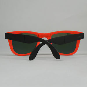 Vente en gros Lunettes de soleil pliantes classiques vintage Miroir personnalisé Protection UV400 Lunettes de soleil tendance Orange Gris Bleu Rouge Vert - Product Image 4